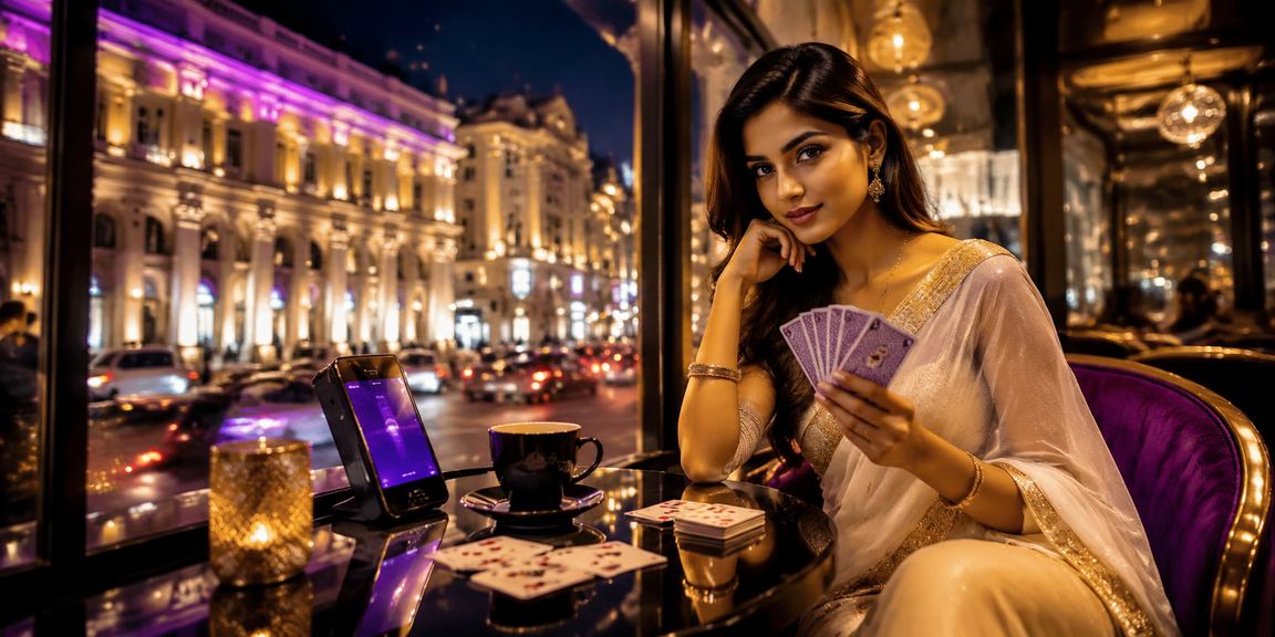 Playing Andar Bahar card game on table